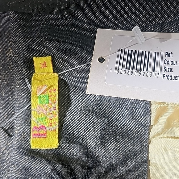 NWT Vintage Girls Black Denim Christian Lacroix Bazar Fall Blazer Jacket - Picture 6 of 7